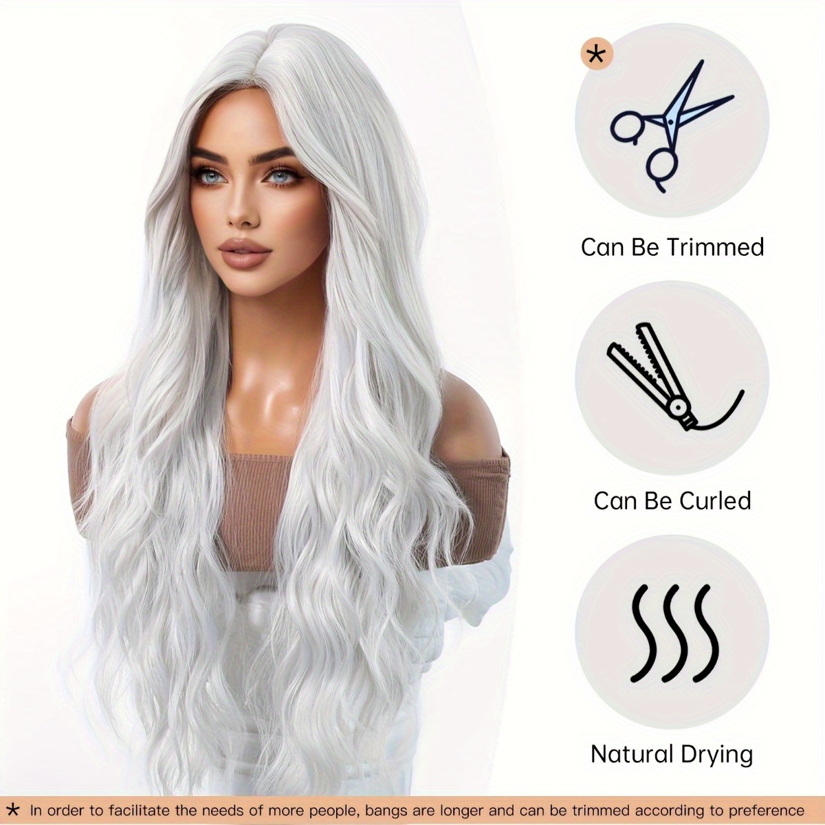 Hair Care Wavy Hair - Парик из синтетического волокна бренда Anxin: