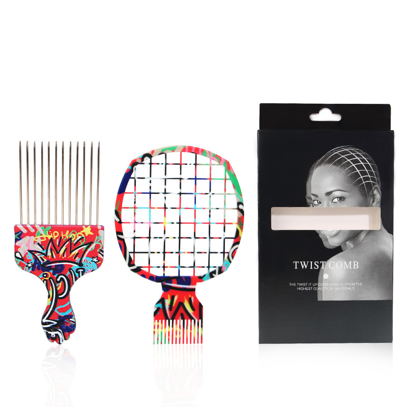 Afro Pick Comb - Набор из 2 профессиональных расчесок для